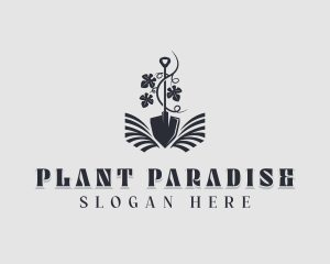 Plant Garden Shovel logo design