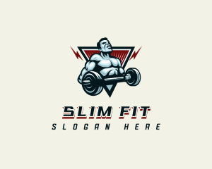 Muscular Fitness Lifter logo design