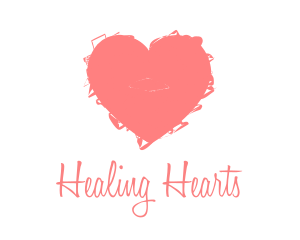 Pink Heart Art Handmade logo design