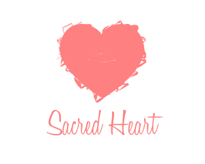 Pink Heart Art Handmade logo design