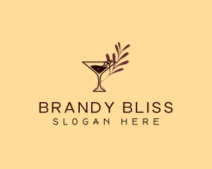 Cocktail Leaf Beverage logo design