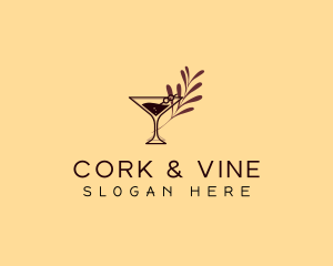 Cocktail Leaf Beverage logo design