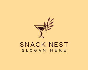 Cocktail Leaf Beverage logo design