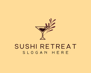 Cocktail Leaf Beverage logo design