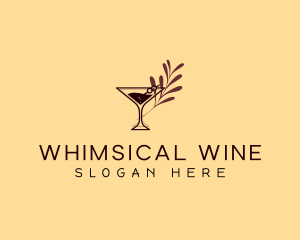 Cocktail Leaf Beverage logo design