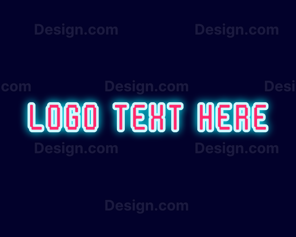 Neon Light Pixel Logo