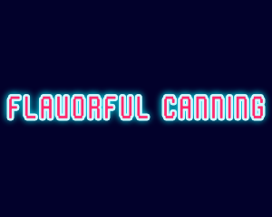 Neon Light Pixel  logo design