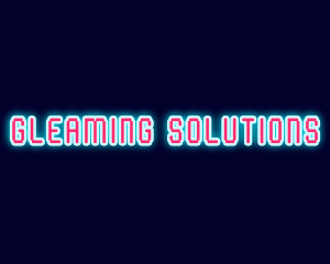 Neon Light Pixel  logo design