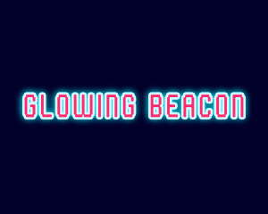 Neon Light Pixel  logo design