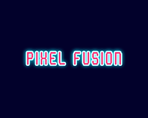 Neon Light Pixel  logo design