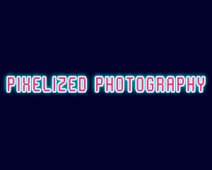 Neon Light Pixel  logo design