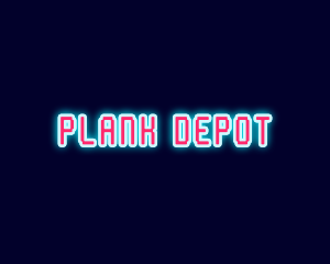 Neon Light Pixel  logo design