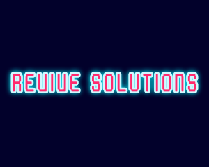 Neon Light Pixel  logo design