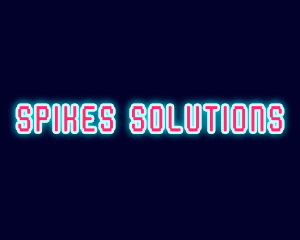 Neon Light Pixel  logo design