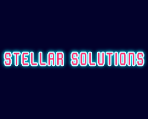 Neon Light Pixel  logo design