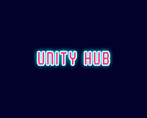 Neon Light Pixel  logo design