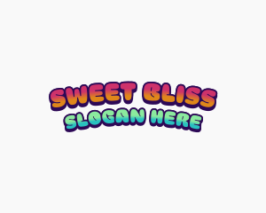 Retro Sweet Candy logo design