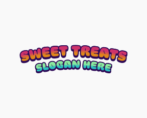 Retro Sweet Candy logo design