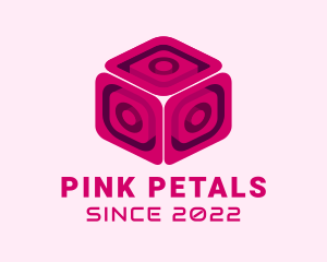 Pink Video Game Cube logo design