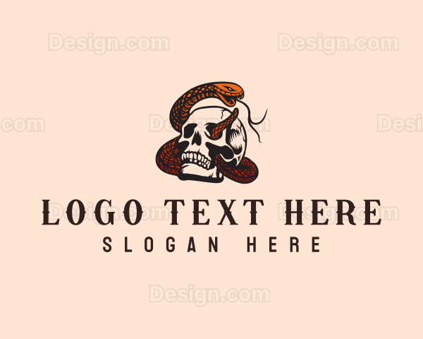 Deadly Skull Snake Logo