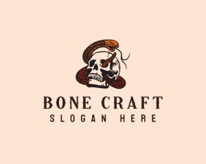 Deadly Skull Snake logo design