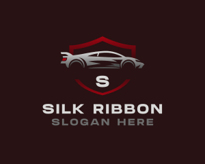 Sports Car Driving Shield Logo