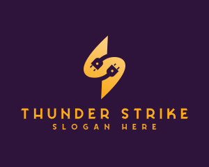 Thunder Electric Bolt logo design