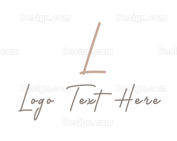 Handwritten Feminine Beauty Logo