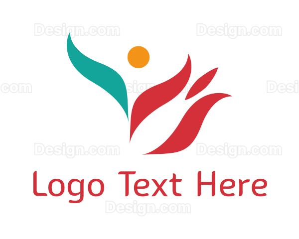 Tulip Flower Leaf Logo