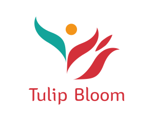 Tulip Flower Leaf logo