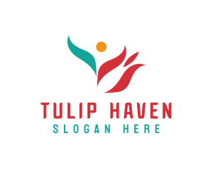 Tulip Flower Spa logo design