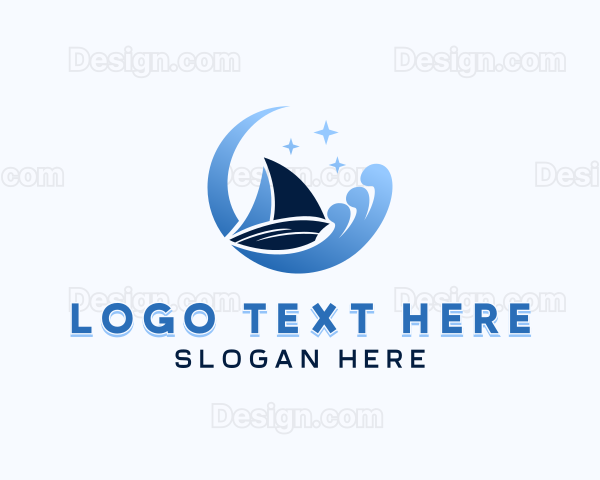 Sailing Boat Travel Logo