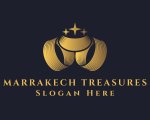 Gold Ring Crown logo design