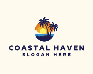 Beach Island Travel logo design