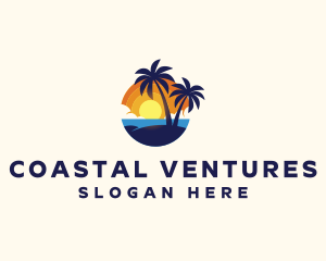 Beach Island Travel logo design