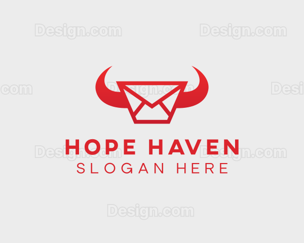 Horn Messaging Envelope Logo