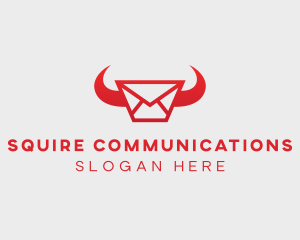 Horn Messaging Envelope logo design