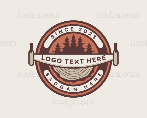 Lumberjack Carpentry Woodworking Logo