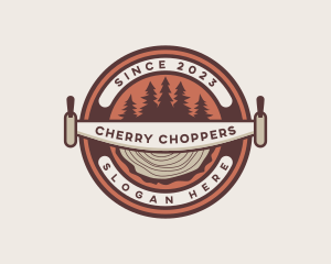 Lumberjack Carpentry Woodworking logo design