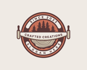 Lumberjack Carpentry Woodworking logo