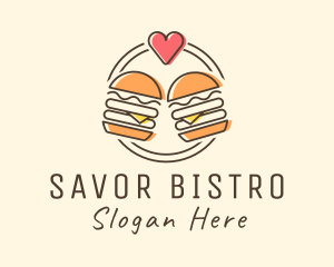 Heart Burger Fast Food logo