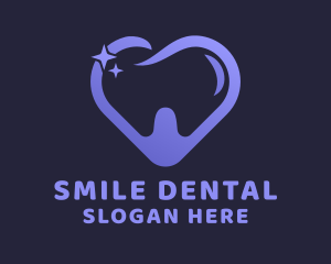 Violet Tooth Love logo design