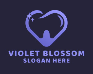 Violet Tooth Love logo design