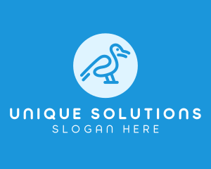 Unique Bird Circle logo design