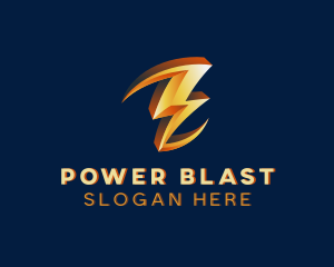 Lightning Bolt Power logo design