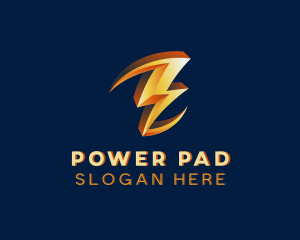 Lightning Bolt Power logo design