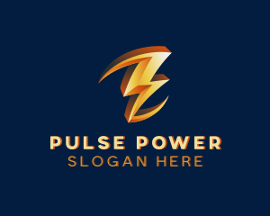 Lightning Bolt Power logo design