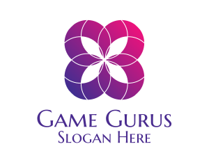 Pink Geometric Flower logo