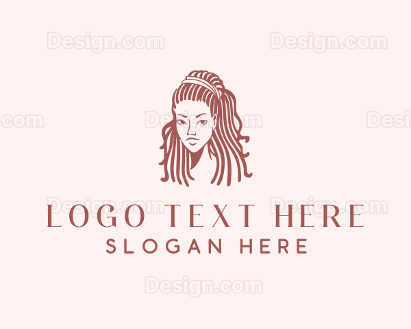 Dreadlocks Hairstyle Salon Logo