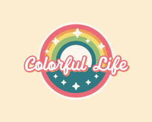 Colorful Rainbow Pride logo design